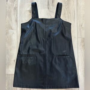 Abercrombie & Fitch Vegan Leather Shift Mini Dress